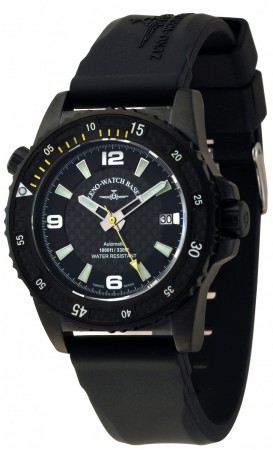 Zeno-Watch Basel Professional diver Automatic Blacky yellow 42.5 mm 6427-bk-s1-9