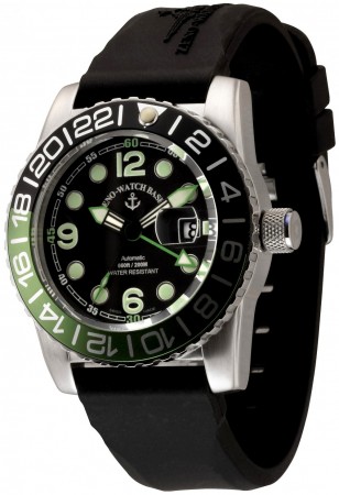 Zeno-Watch Basel Airplane diver 45 mm Automatic GMT Points (Dual Time)6349GMT-3-a1-8