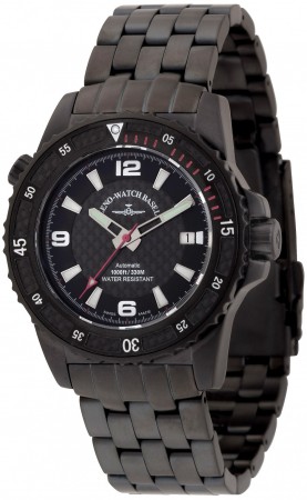 Zeno-Watch Basel Professional diver Automatic Blacky red 42.5 mm 6427-bk-s1-7M