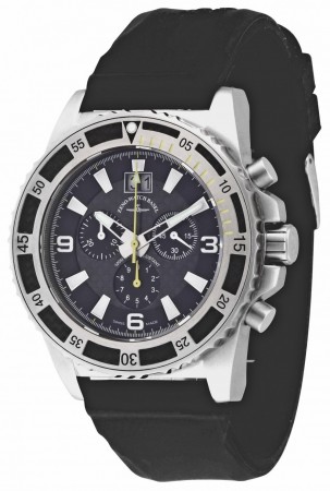 Zeno-Watch Basel Professional diver Automatic Chrono Big Date black+yellow 46 mm 6478-5040Q-s1-9