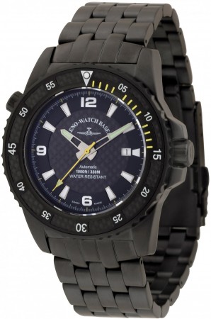 Zeno-Watch Basel Professional diver Automatic Blacky yellow 46 mm6478-bk-s1-9M