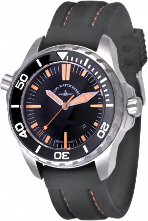 Zeno-Watch Basel Professional Diver 2. Pro Diver 2 black+orange 48 mm 6603Q-a15