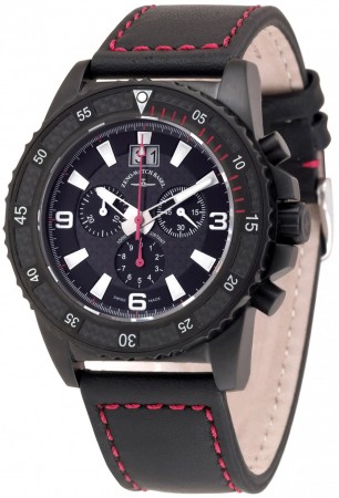 Zeno-Watch Basel Professional diver Automatic Chrono Big Date black+red 46 mm 6478-5040Q-bk-s1-7