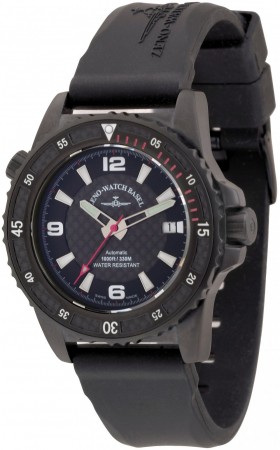Zeno-Watch Basel Professional diver  Automatic Blacky red 42.5 mm 6427-bk-s1-7